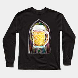 Batik Beer Pint Beer Drinker Religious hippie gothic microbrew father's day Long Sleeve T-Shirt